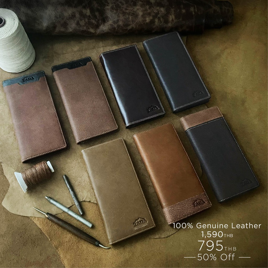 Tada leather wallet กระเป๋าสตางค์หนังวัวแท้ 100% ใบยาว ใช้ได้ทั้งชาย-หญิงช่องบัตรเยอะ จุเหลือเชื่อ โปรโมชั่นสุดพิเศษ