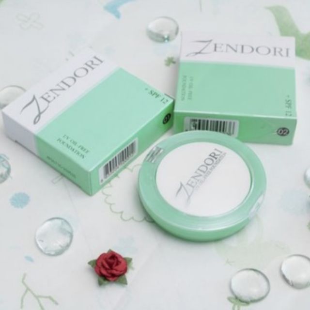 🔥Zendori 💥แป้งเซนโดริ 🧡แป้งผสมรองพื้น แป้งหน้าเนียน 📌ควบคุมความมัน