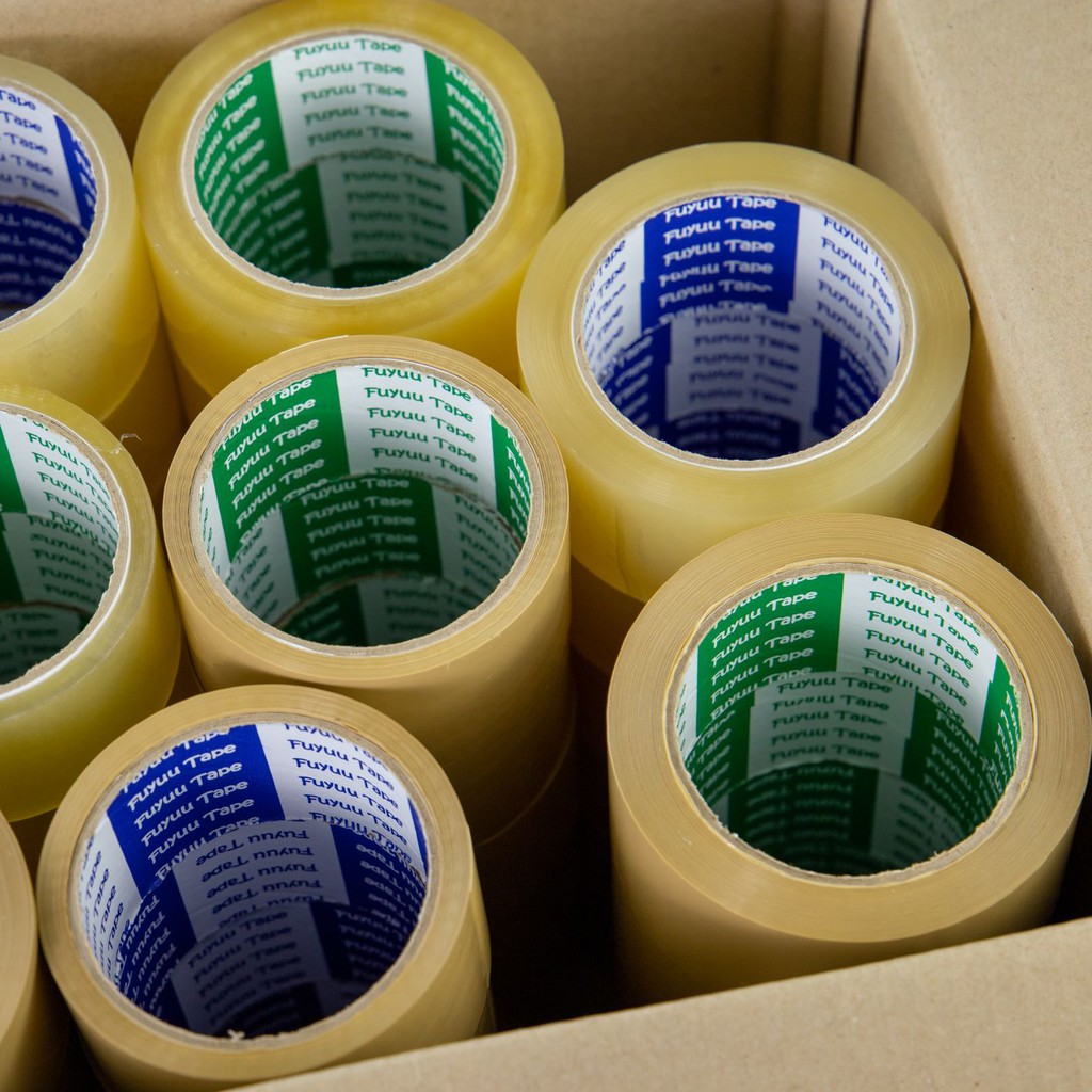 [แพ็คละ 6ม้วน] Fuyuu 2 นิ้ว "45หลา" เทปแปะกล่อง เทปพันลัง OPP เทปปิดกล่อง ความหนา 40-45ไมครอน