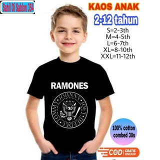 เสื้อยืด ผ้าฝ้าย พิมพ์ลายวงร็อค Ramones UNISEX สําหรับเด็กผู้ชาย และเด็กผู้หญิง