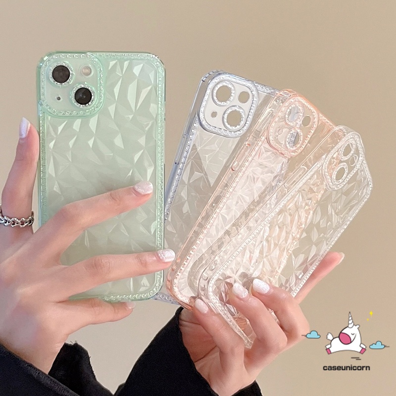 เคสโทรศัพท์มือถือแบบนิ่ม TPU ใส กันกระแทก ลายเพชร 3D หรูหรา หลากสี สําหรับ Samsung A13 A12 A32 A52 A03s A02s A33 A73 5G A23 A03 Core A53 A52s M12