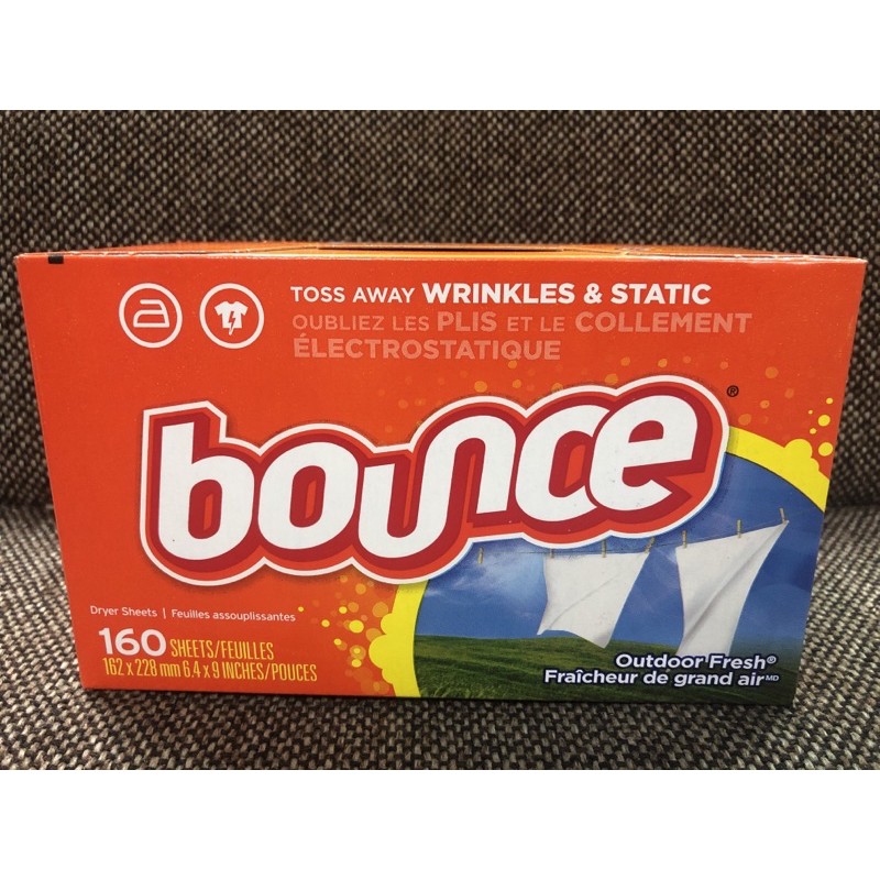 🇺🇸สินค้าพร้อมส่ง Bounce cling free dryer sheet แผ่นปรับผ้านุ่ม ผ้าไม่ยับและช่วยลดไฟฟ้าสถิตย์ ใส่เครื