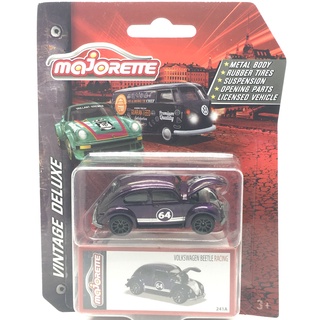 Majorette Volkswagen Beetle Vintage no.64 - Vintage Deluxe Series - Purple /Wheels 5UG /scale 1/64 (3") Package with Box