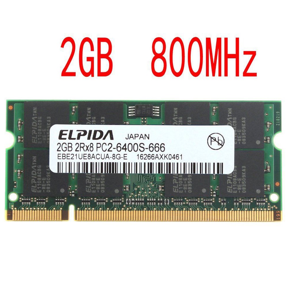 Elpida 2GB PC2-6400 Notebook DDR2 800Mhz 200Pin RAM Memory SODIMM 2Rx8 AD22 #6