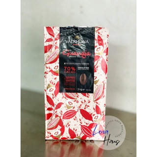 Valrhona Guajana 70% ขนาด 1 kg / 3 kg Dark Chocolate Couverture เวโรน่า 70% ดาร์กช็อคโกแลตแท้