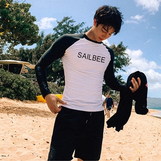 Sailbee ชุดว่ายน้ําแขนยาว ป้องกันรังสียูวี สําหรับผู้ชาย M010