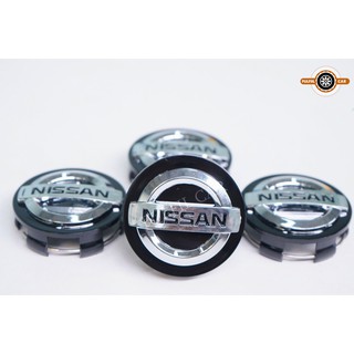 ฝาครอบดุมล้อ Nissan 60 MM นิสสัน 60MM สีดำ/สีเงิน