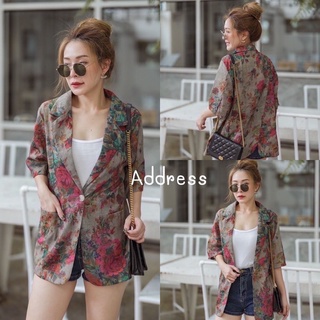 🌈🌿🌸🌼🌺🤎💙🇰🇷Blazer Floral Short Sleeve