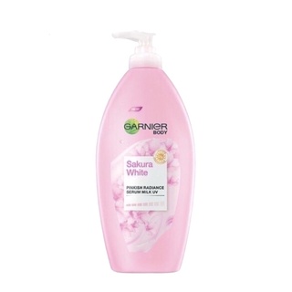 🔥 โละ 🔥 การ์นิเย่ ซากุระ ไวท์ บอดี้ โลชั่น อันดับ 1 Garnier Sakura Body Lotion (โลชั่นผิวขาว, โลชั่นบำรุงผิว) 400มล.