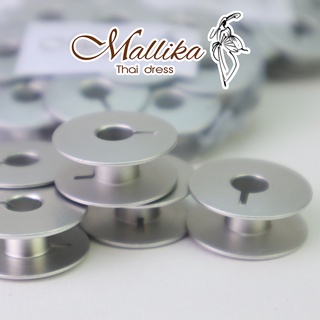 Mallika Thaidress 10 Aluminum Bobbins Slotted for Industrial Sewing Machine