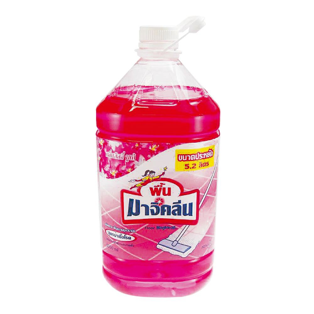 ถูกที่สุด✅  มาจิคลีน น้ำยาถูพื้น กลิ่นลิลลี่บูเก้ ขนาด 5.2 ลิตร Magiclean Floor Cleaner Pink 5200 ml