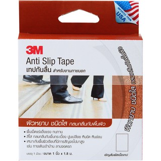 3M เทปกันลื่นภายนอก 3M 1 นิ้วx1.8 ม. สีใส