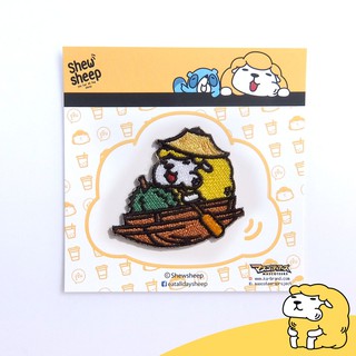 Shewsheep Iron on patch - ตัวรีดตกแต่งเสื้อผ้า ลายชูชีพและเรือตลาดน้ำ