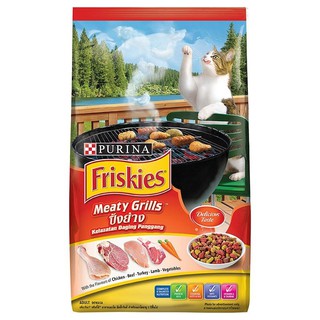 🔥The Best!! อาหารแมว ฟริสกี้ส์ โกเม่ 1.2 กรัม Friskies Cat food Meaty Grills (1.2kg)