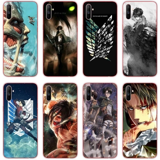 OPPO realme c3 a1k a37 neo 9 F1 A35 F9 pro Case TPU Soft Silicon Protecitve Shell Phone casing Cover Attack On Titan Anime