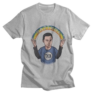 เสื้อยืดแขนสั้น ผ้าฝ้าย พิมพ์ลาย The Big Bang Theory Bazinga 73 TV สําหรับผู้ชายSize S-5XL