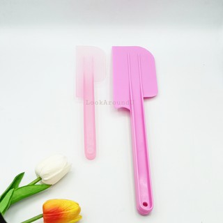 ไม้พายพลาสติก ไม้พายตะล่อมเค้ก ไม้พายคละสี Multi-color plastic spatula