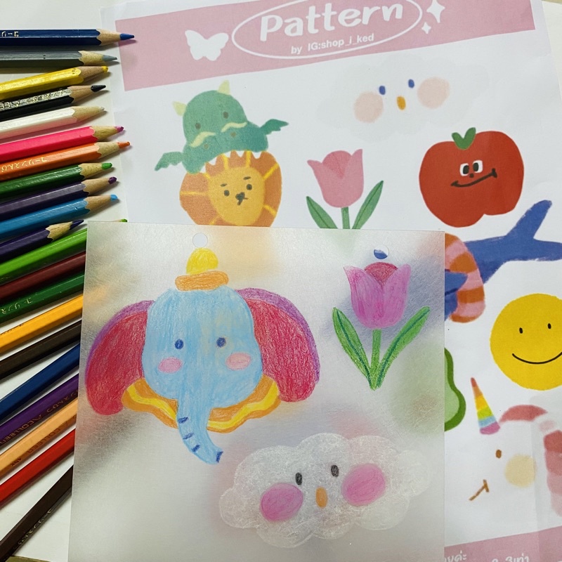 shrink plastic SET DIY สุดน่ารักทำง่าย มีแพทเทิร์นเป็นสติกเกอร์ไดคัท สุดน่ารักพร้อมวิธีทำ🙋🏻‍♀️พร้อมส่ง✨