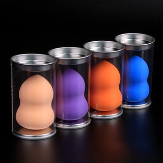 Puff Box Gourd Puff Beauty Egg storage Box PVC Cylinder Box Plastic Barrel Tinplate Cylinder Box