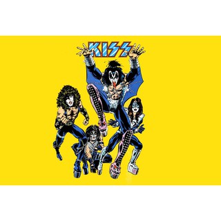 โปสเตอร์ วงKiss Band วงคิส Rock Poster รูปภาพติดห้อง ตกแต่งผนัง โปสเตอร์วงดนตรี โปสเตอร์ติดผนัง โปสเตอร์วงร็อค ของสะสม