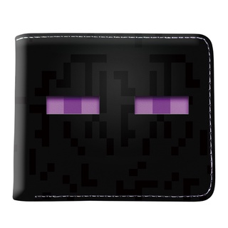 กระเป๋าสตางค์ลําลอง หนัง Pu ลายการ์ตูน Minecraft Pig Enderman Game เหมาะกับของขวัญ สําหรับเด็กผู้ชาย และเด็กผู้หญิง