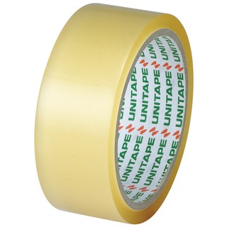 เทปโอพีพี 1 1/2 นิ้วx45 หลา เนื้อเทปสีใส ยูนิเทป OPP tape 1 1/2 inches x45 yards, clear tape, uni tape