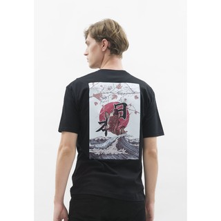 Kaos hitam เสื้อยืดโปโล ลายปลาคาร์พ สีดํา 4XL