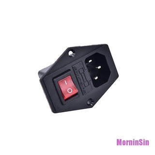 ❀Morninsin❀3pin iec320 c14 โมดูลปลั๊กฟิวส์สวิตช์ซ็อกเก็ตพาวเวอร์ ตัวผู้ 10A