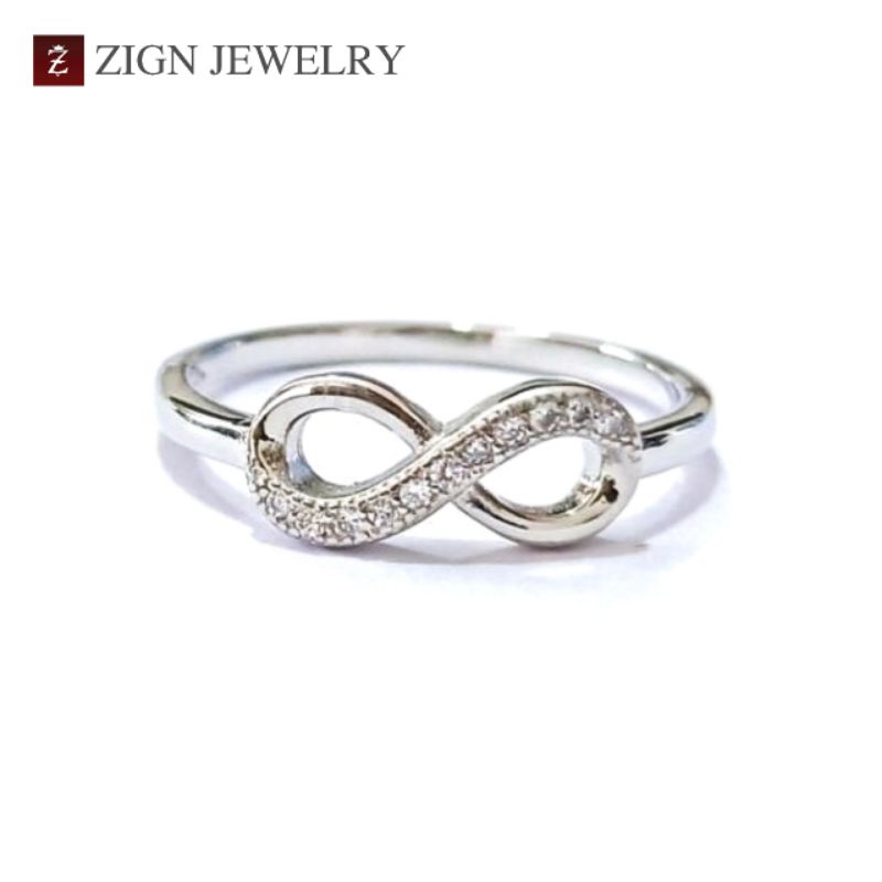 แหวนเพชรเงินแท้92.5% Infinity RS0001แหวนอินฟินิตี้รักนิรันดร์