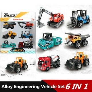 🔥พร้อมส่ง ครบชุด 5 คัน🔥โมเดล รถก่อสร้าง Construction Vehicle Scale 1:64 เป็นงานโลหะผสม ขับเคลื่อนได้ เล่นสนุกครับผม❤