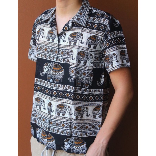 เสื้อฮาวาย ลายช้างฮิต ราคาถูก‼