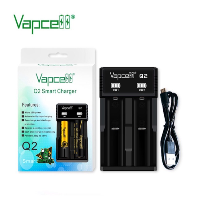 Vapcell Q2 เครื่องชาร์จถ่าน3.7V ของแท้