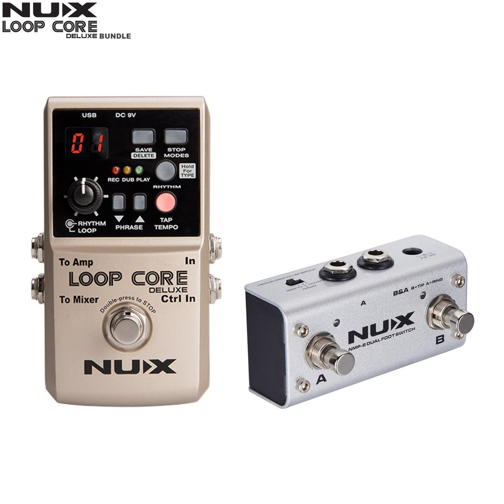 ชุดเอฟเฟคบันทึกลูป Nux รุ่น Loop Core Deluxe พร้อมฟุตสวิทซ์ Nux รุ่น NMP-2 ของแท้100%