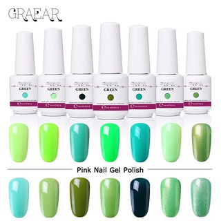 GAREAR  สีทาเล็บเจล สีเขียว ฺGreen  Color Series 8  ml (GR001-GR018) +เก็บเงินปลายทาง