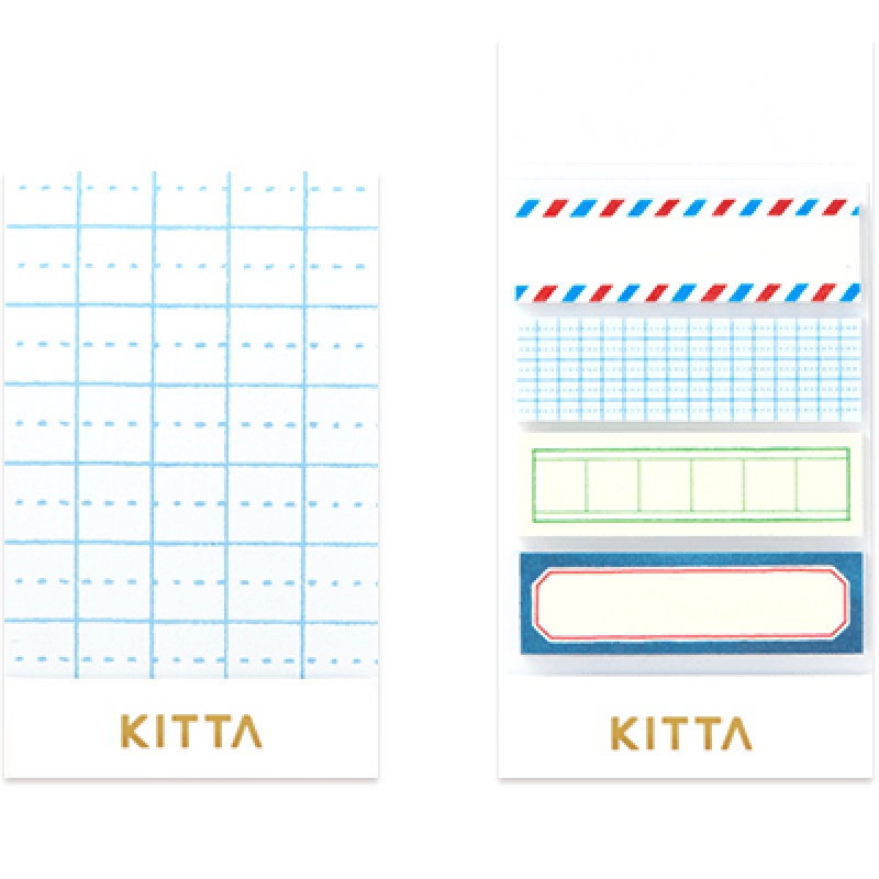KITTA Basic Frame (KIT005GS) / Washi tape แบบแผ่นพร้อมใช้งาน ลายกรอบตัวอักษร แบรนด์ KITTA จากประเทศญี่ปุ่น