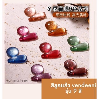 Vendeeni สีเจลทาเล็บ สีลูกแก้วแคทอาย WInter cat eye เซ็ต 9 สี (รหัสA55)