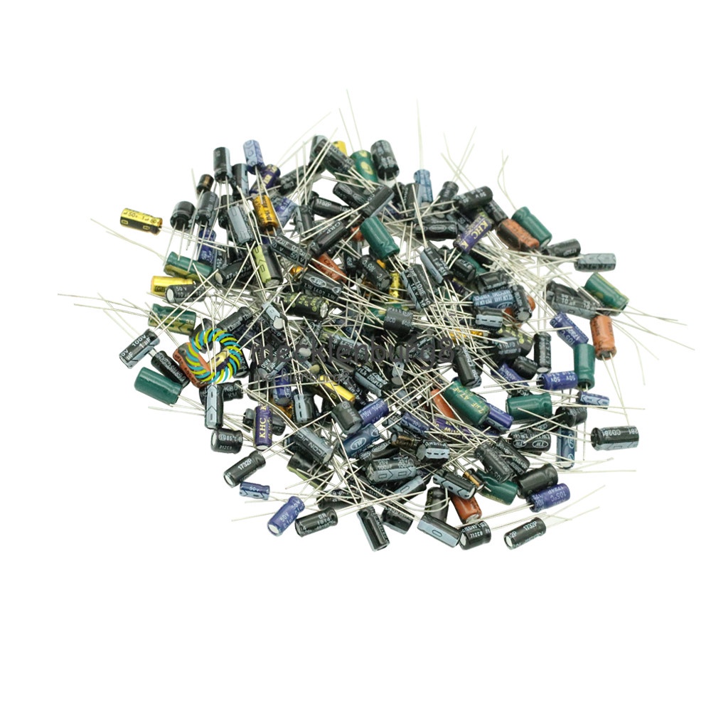 Kit 210 Condensateurs électrolytiques - 25 Valeurs 0.1uF à 220uF, Pour Dépannage électronique