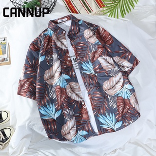 CANNUP เสื้อสงกรานต์2022 เสื้อสงกราน พร้อมส่ง เสื้อเชิ้ตผู้ชาย เสื้อฮาวาย เสื้อเชิ้ตผู้ชายแขนสั้น