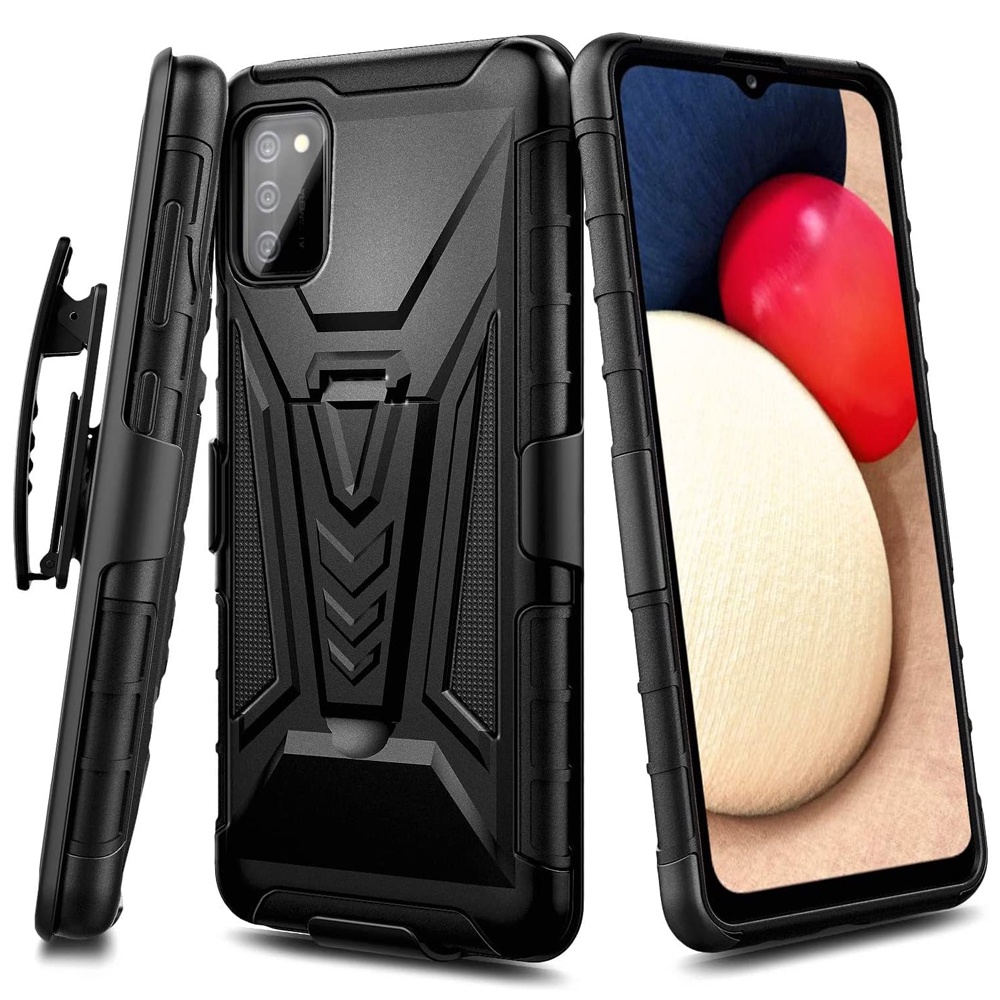 เคสโทรศัพท์มือถือ กันกระแทก พร้อมคลิปหนีบเข็มขัด สําหรับ Samsung Galaxy A03S A52 A52s A02S A13 A32 A23 A33 A3 Core A53 A73 A21S