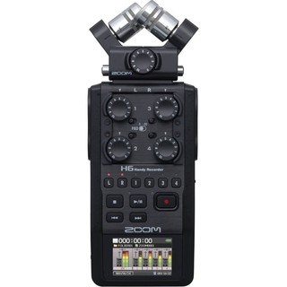 เครื่องบันทึกเสียง Zoom H6 All Black 6-Input 6-Track Portable Handy Recorder with Single Mic Capsule Black (ประกันศูนย์)