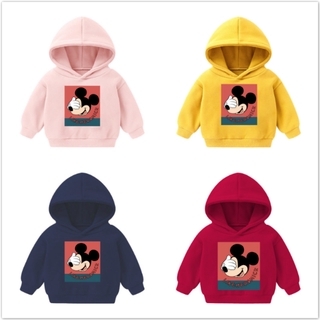 เสื้อกันหนาวเด็กผู้หญิง Mickey การ์ตูน 3-8 ปี เสื้อฮู้ดแขนยาวเด็ก