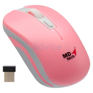 Wireless Optical Mouse USB MD-TECH (RF-134) White/Pink