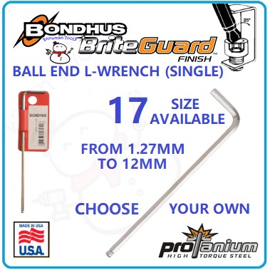 CHROME BALL HEAD ALLEN KEY BONDHUS ยี่ห้อ BRITEGUARD BALL END L WRENCH BALLPOINT ALLEN HEXAGON L-WRE