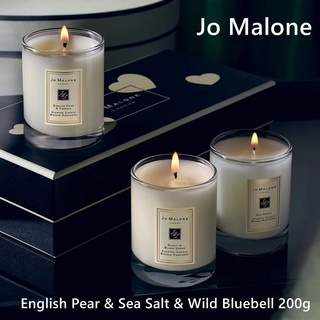 Jo Malone Scented Candle Bougle Parfumee English Pear &amp; Sea Salt &amp; Wild Bluebell 200g