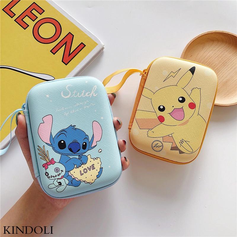 กระเป๋า ลาย Stitch Pokemon ขนาดเล็ก สำหรับเก็บหูฟัง ใส่เหรียญ