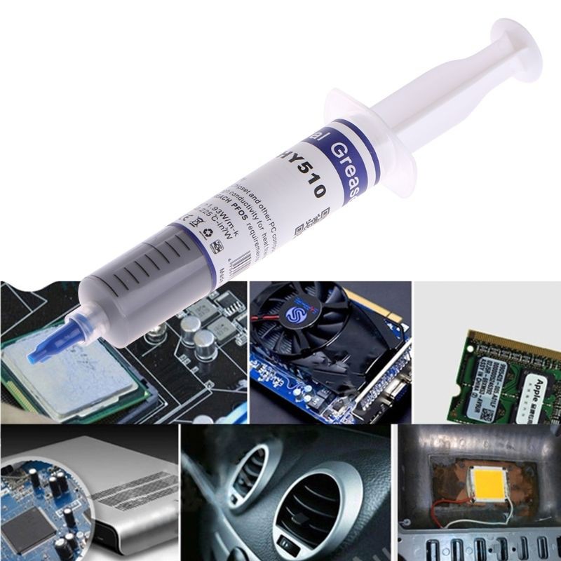 ซิลิโคนcpu gpu Halnziye HY510 หลอดละ30g. Thermal conductivity >1.93 W/m