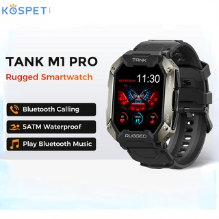 Kospet TANK M1 PRO นาฬิกาข้อมือสมาร์ทวอทช์ เชื่อมต่อบลูทูธ กันน้ํา 5ATM เหมาะกับการเล่นฟิตเนส สําหรับผู้ชาย