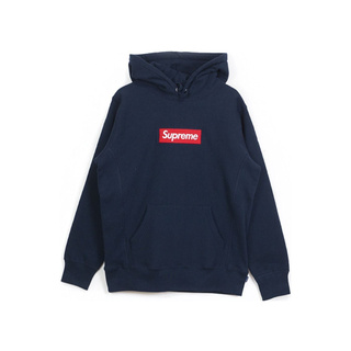 SLUM LTD - Supreme Box Logo Hooded Sweatshirt Navy(2009