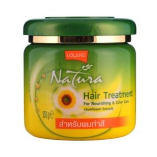 Lolane ครีมหมักผม โลแลน เนทูร่า สำหรับผม ทำสี 500ก. (กระปุกเหลือง) natura หมักผม บำรุงผม ปกป้องผมจากรังสี #UV