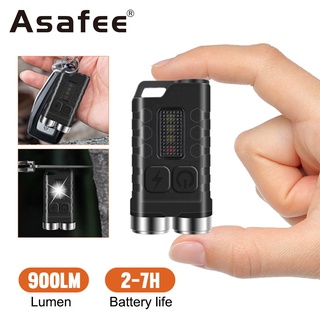 Asafee V3 ไฟฉายสองหัว ขนาดเล็ก แบบพกพา 900LM IP65 กันน้ํา ชาร์จ TYPE-C สําหรับตั้งแคมป์กลางแจ้ง ทํางาน